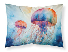 Load image into Gallery viewer, Jellyfish Standard Pillowcase – Artistic Decorative Front, White Back
