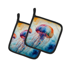 Load image into Gallery viewer, Jellyfish Pot Holders - Set of 2 Decorative Kitchen Helpers | Made in the USA