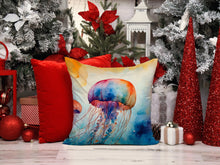 Load image into Gallery viewer, Jellyfish Throw Pillow - 14x14 Decorative Pillow – Art for Your Home &amp; Patio