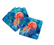 Load image into Gallery viewer, Jellyfish Coasters - Set of 4 Lightweight Foam, Absorbent Drink Coasters