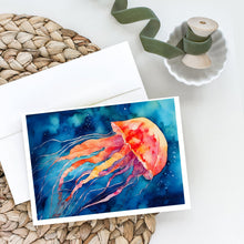 Load image into Gallery viewer, Jellyfish Greeting Cards - Blank Note Cards – 8-Pack of Artist-Designed Cards with Envelopes