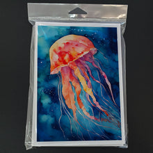 Load image into Gallery viewer, Jellyfish Greeting Cards - Blank Note Cards – 8-Pack of Artist-Designed Cards with Envelopes
