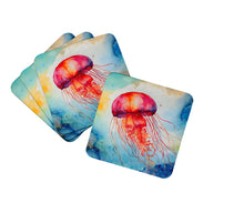 Load image into Gallery viewer, Jellyfish Coasters - Set of 4 Lightweight Foam, Absorbent Drink Coasters