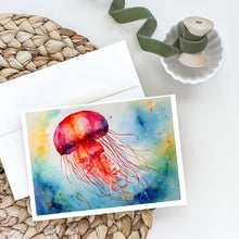 Load image into Gallery viewer, Jellyfish Greeting Cards - Blank Note Cards – 8-Pack of Artist-Designed Cards with Envelopes