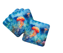 Load image into Gallery viewer, Jellyfish Coasters - Set of 4 Lightweight Foam, Absorbent Drink Coasters