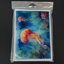 Load image into Gallery viewer, Jellyfish Greeting Cards - Blank Note Cards – 8-Pack of Artist-Designed Cards with Envelopes