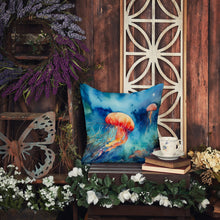 Load image into Gallery viewer, Jellyfish Throw Pillow - 14x14 Decorative Pillow – Art for Your Home &amp; Patio