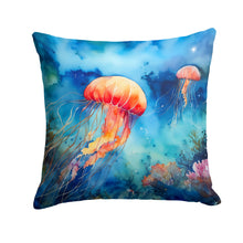 Load image into Gallery viewer, Jellyfish Throw Pillow - 14x14 Decorative Pillow – Art for Your Home &amp; Patio