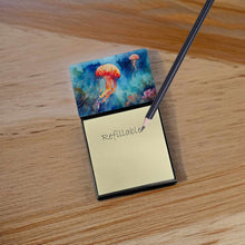 Load image into Gallery viewer, Jellyfish Sticky Note Holder- Refiilable Desk Accessory Note Pad