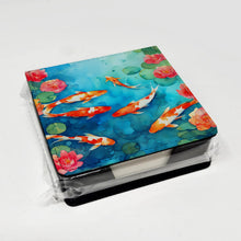 Load image into Gallery viewer, Koi Fish PU Leather Note Paper Holder
