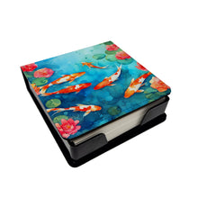 Load image into Gallery viewer, Koi Fish PU Leather Note Paper Holder