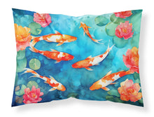 Load image into Gallery viewer, Koi Fish Standard Pillowcase – Artistic Decorative Front, White Back