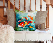 Load image into Gallery viewer, Koi Fish Throw Pillow - 14x14 Decorative Pillow – Art for Your Home &amp; Patio