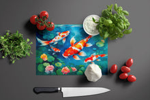 Load image into Gallery viewer, Koi Fish Glass Cutting Boards – Durable, Decorative Kitchen Art Large