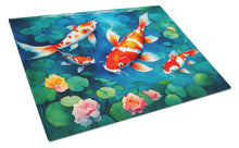 Load image into Gallery viewer, Koi Fish Glass Cutting Boards – Durable, Decorative Kitchen Art Large