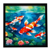 Load image into Gallery viewer, Koi Fish Framed Metal Print