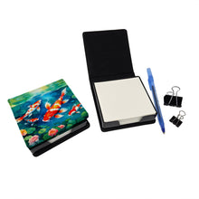 Load image into Gallery viewer, Koi Fish PU Leather Note Paper Holder