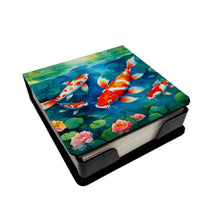 Load image into Gallery viewer, Koi Fish PU Leather Note Paper Holder