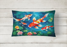 Load image into Gallery viewer, Koi Fish Throw Pillow