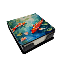 Load image into Gallery viewer, Koi Fish PU Leather Note Paper Holder