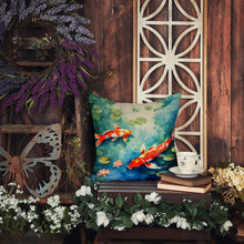 Load image into Gallery viewer, Koi Fish Throw Pillow - 14x14 Decorative Pillow – Art for Your Home &amp; Patio