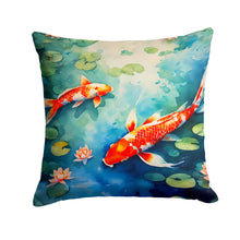 Load image into Gallery viewer, Koi Fish Throw Pillow - 14x14 Decorative Pillow – Art for Your Home &amp; Patio