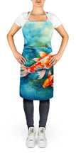 Load image into Gallery viewer, Koi Fish Apron – Artist-Designed Kitchen, BBQ &amp; Craft Apron