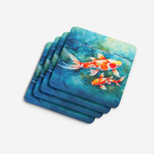 Load image into Gallery viewer, Koi Fish Coasters - Set of 4 Lightweight Foam, Absorbent Drink Coasters