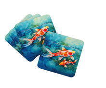 Load image into Gallery viewer, Koi Fish Coasters - Set of 4 Lightweight Foam, Absorbent Drink Coasters