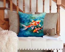 Load image into Gallery viewer, Koi Fish Throw Pillow - 14x14 Decorative Pillow – Art for Your Home &amp; Patio