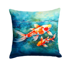 Load image into Gallery viewer, Koi Fish Throw Pillow - 14x14 Decorative Pillow – Art for Your Home &amp; Patio