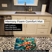 Load image into Gallery viewer, Koi Fish Memory Foam Kitchen Mat DAC2799RUG