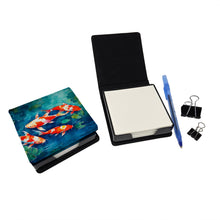 Load image into Gallery viewer, Koi Fish PU Leather Note Paper Holder