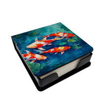 Load image into Gallery viewer, Koi Fish PU Leather Note Paper Holder