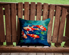 Load image into Gallery viewer, Koi Fish Throw Pillow - 14x14 Decorative Pillow – Art for Your Home &amp; Patio