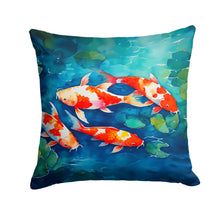 Load image into Gallery viewer, Koi Fish Throw Pillow - 14x14 Decorative Pillow – Art for Your Home &amp; Patio