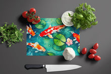 Load image into Gallery viewer, Koi Fish Glass Cutting Boards – Durable, Decorative Kitchen Art Large