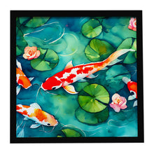 Load image into Gallery viewer, Koi Fish Framed Metal Print