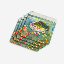 Load image into Gallery viewer, Largemouth Bass Coasters - Set of 4 Lightweight Foam, Absorbent Drink Coasters