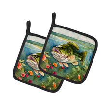 Load image into Gallery viewer, Largemouth Bass Pot Holders - Set of 2 Decorative Kitchen Helpers | Made in the USA