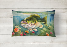 Load image into Gallery viewer, Largemouth Bass Throw Pillow