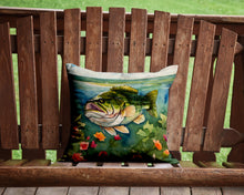 Load image into Gallery viewer, Largemouth Bass Throw Pillow - 14x14 Decorative Pillow – Art for Your Home &amp; Patio