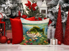 Load image into Gallery viewer, Largemouth Bass Throw Pillow - 14x14 Decorative Pillow – Art for Your Home &amp; Patio