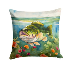 Load image into Gallery viewer, Largemouth Bass Throw Pillow - 14x14 Decorative Pillow – Art for Your Home &amp; Patio