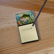 Load image into Gallery viewer, Largemouth Bass Sticky Note Holder- Refiilable Desk Accessory Note Pad