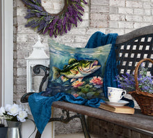 Load image into Gallery viewer, Largemouth Bass Throw Pillow