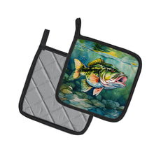 Load image into Gallery viewer, Largemouth Bass Pot Holders - Set of 2 Decorative Kitchen Helpers | Made in the USA