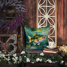 Load image into Gallery viewer, Largemouth Bass Throw Pillow - 14x14 Decorative Pillow – Art for Your Home &amp; Patio