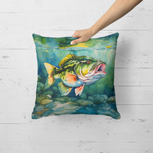 Load image into Gallery viewer, Largemouth Bass Throw Pillow