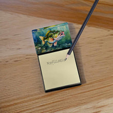 Load image into Gallery viewer, Largemouth Bass Sticky Note Holder- Refiilable Desk Accessory Note Pad
